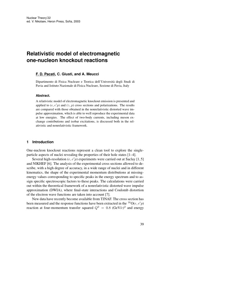 relativistic model of electromagnetic one nucleon