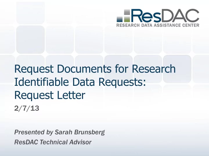 request documents for research