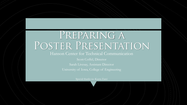 preparing a poster presentation
