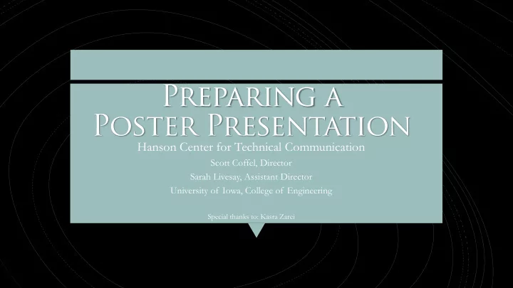preparing a poster presentation