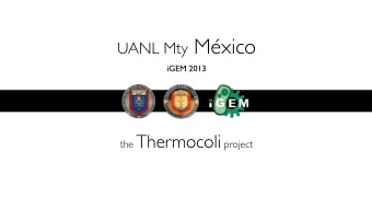 UANL Mty Mxico  iGEM 2013 the Thermocoli project the speakers the speakers  Heber the speakers
