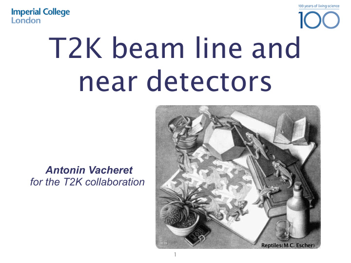 t2k beam line and near detectors