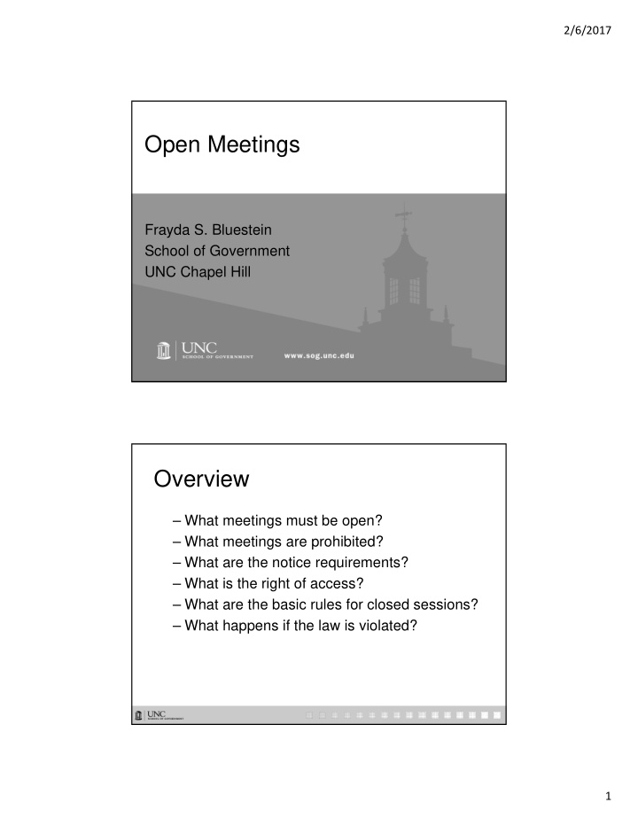 open meetings