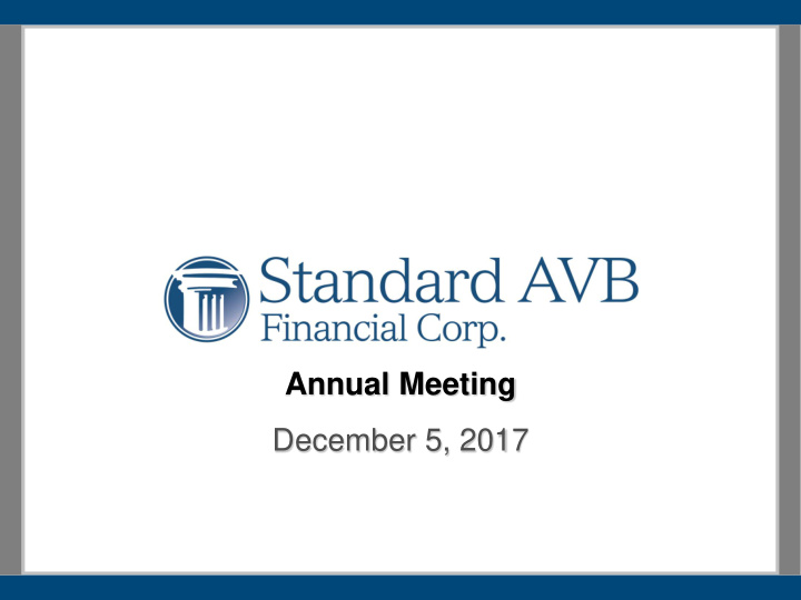 annual meeting december 5 2017 forward looking statements