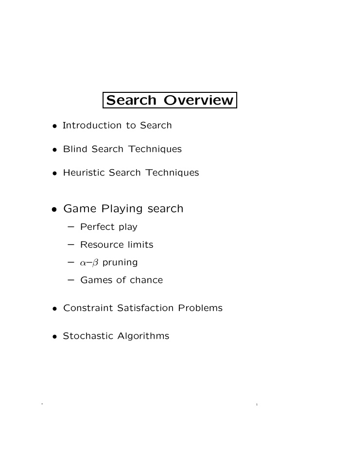search overview