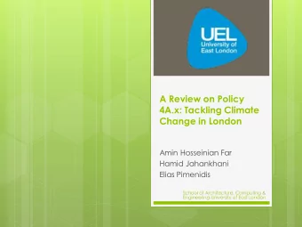 Amin Hosseinian Far  Hamid Jahankhani  Elias Pimenidis  School of Architecture, Computing &amp;