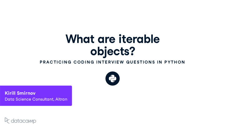 what are iterable objects