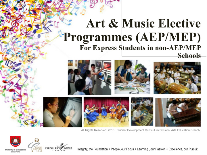 art music elective programmes aep mep