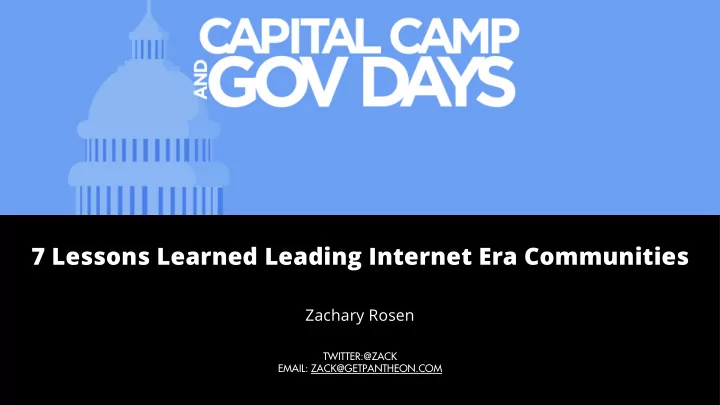 7 lessons learned leading internet era communities