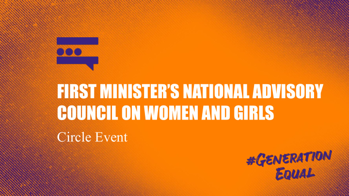first minister s national advisory council on women and