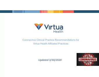 Updated 3/30/2020  Agenda &amp; Panelists   Introductions   Current State of  Events   Q