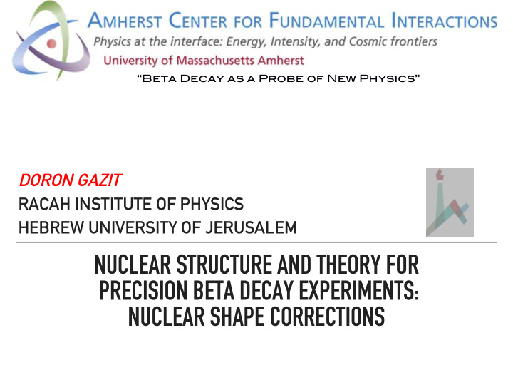 nuclear structure and theory for precision beta decay