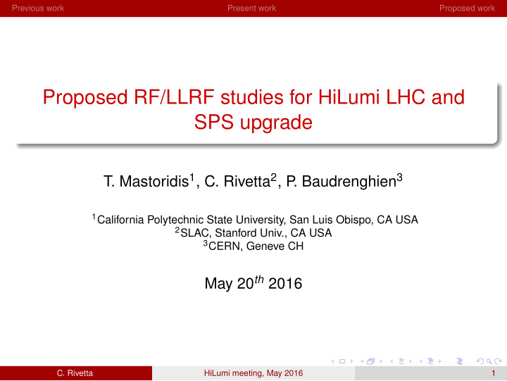 proposed rf llrf studies for hilumi lhc and sps upgrade