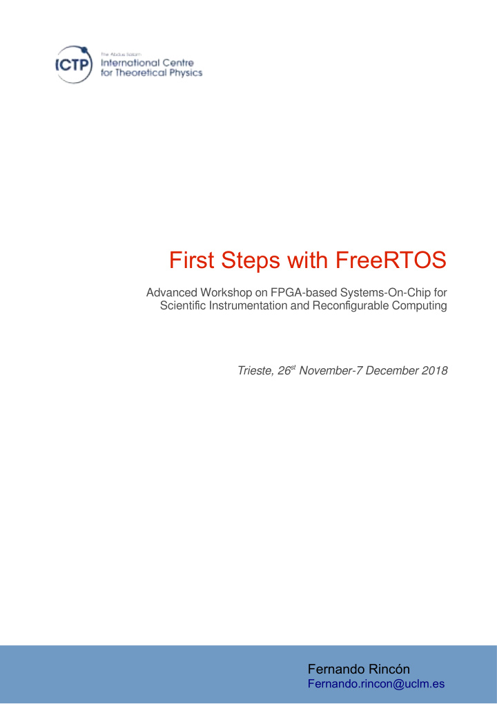 first steps with freertos