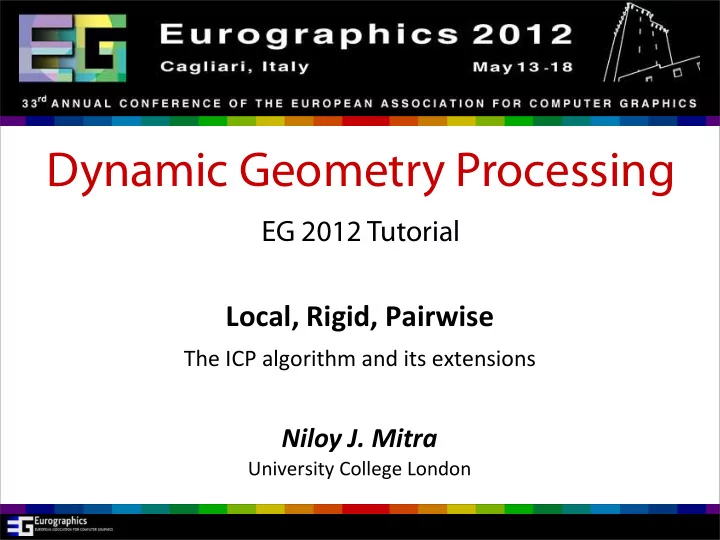 dynamic geometry processing