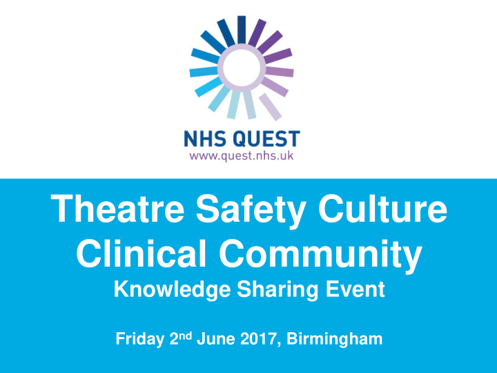 theatre safety culture