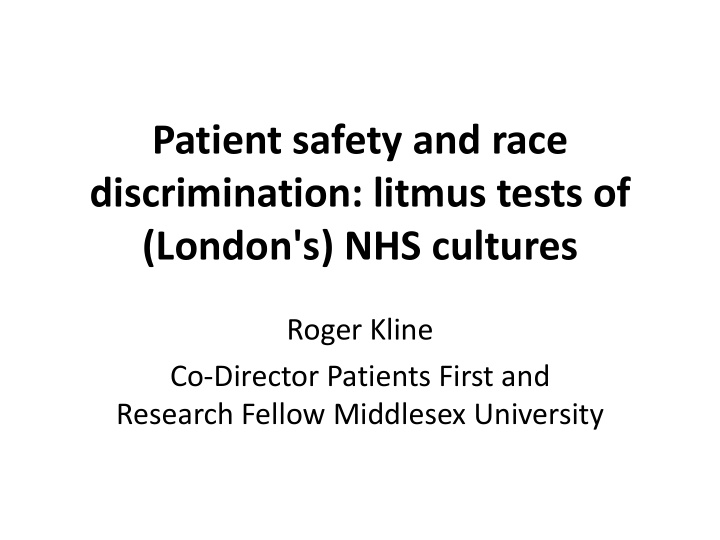 discrimination litmus tests of
