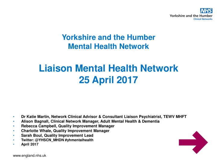 liaison mental health network 25 april 2017