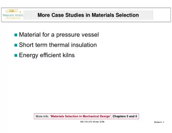 Material for a pressure vessel  Short term thermal insulation  Energy efficient kilns