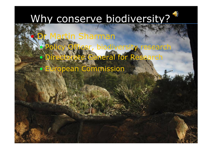 why conserve biodiversity