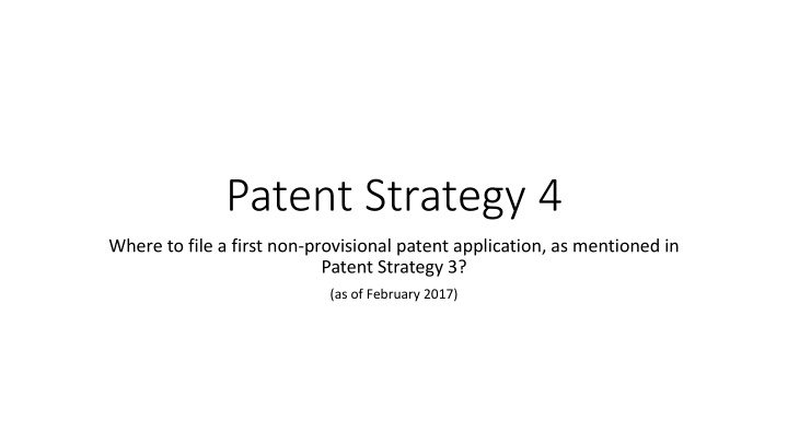 patent strategy 4