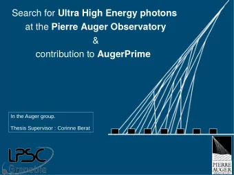 S  e  a  r  c  h  f  o  r  U  l  t  r  a  H  i  g  h  E  n  e  r  g  y  p  h  o  t  o  n  s  a  t