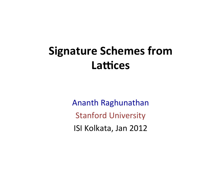 signature schemes from la2ces