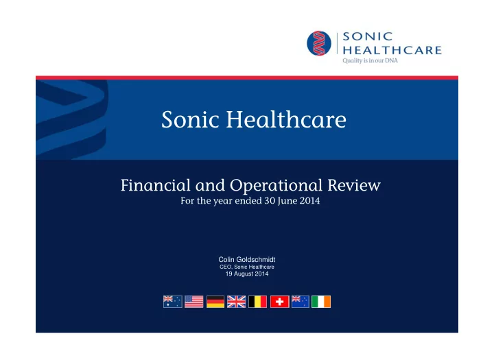 sonic healthcare