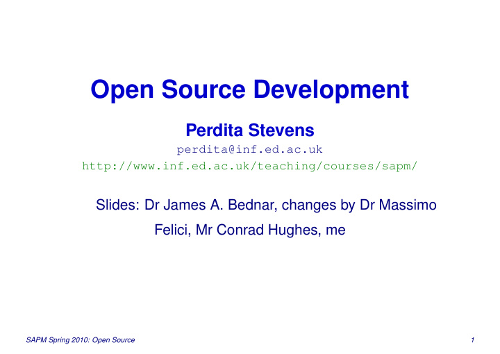 open source development