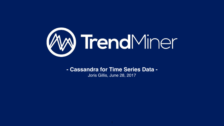 cassandra for time series data