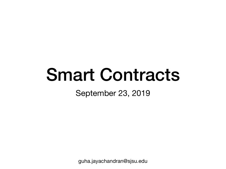 smart contracts