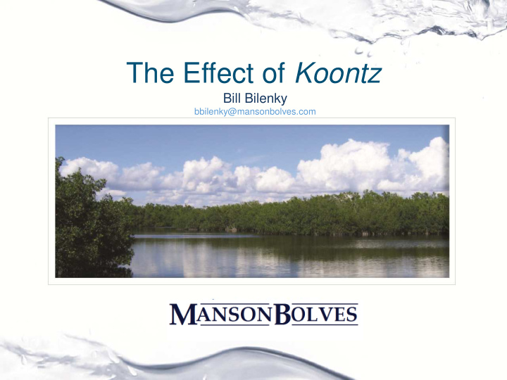 the effect of koontz