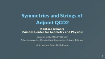 Symmetries and Strings of  Adjoint QCD2  Kantaro Ohmori  (Simons Center for Geometry and Physics)