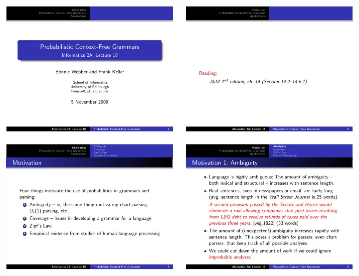 probabilistic context free grammars