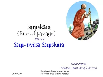Sa Sa  sk sk  ra  a  (Rite of passage) Part-6  Sa Sa  -ny ny  sa sa Sa  sk sk  ra