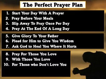 The Perf  rfect  ect Pra  rayer  er Plan  an  The Perfect  Th  fect T  empl  plate  ate for