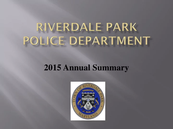 2015 annual summary