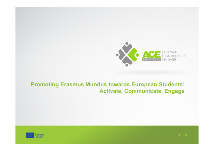 promoting erasmus mundus towards european students