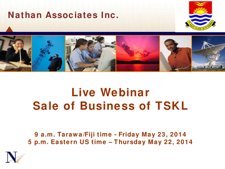 live webinar sale of business of tskl