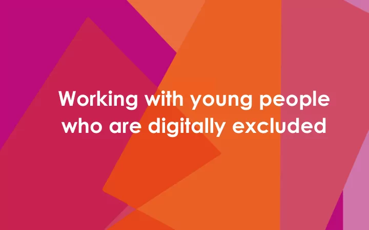 working with young people
