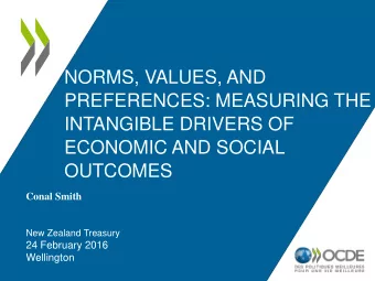 NORMS, VALUES, AND  PREFERENCES: MEASURING THE  INTANGIBLE DRIVERS OF  ECONOMIC AND SOCIAL