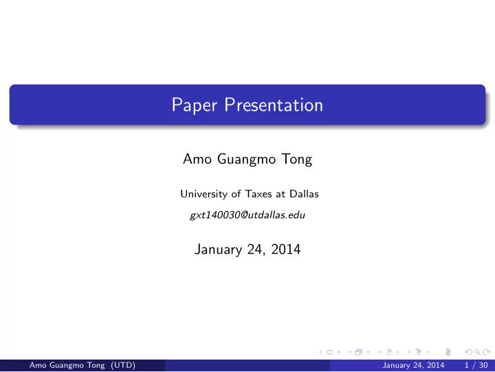 paper presentation