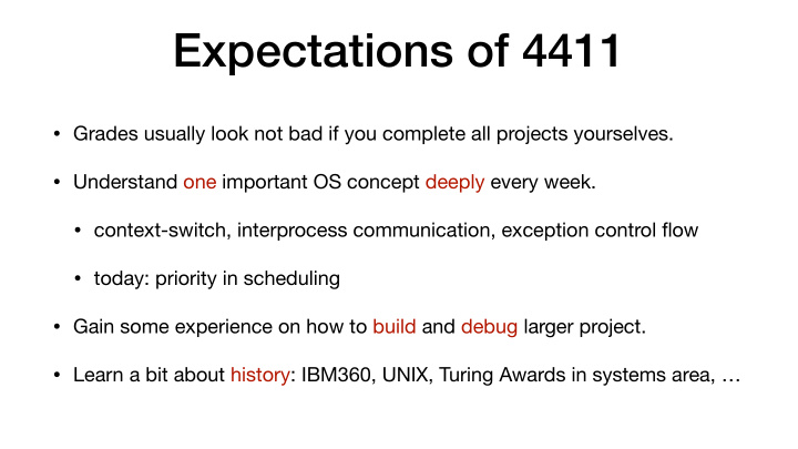 expectations of 4411