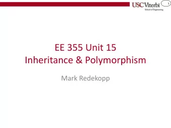 Inheritance &amp; Polymorphism  Mark Redekopp  2  Example Code  $ wget
