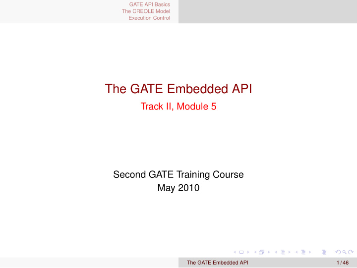 the gate embedded api