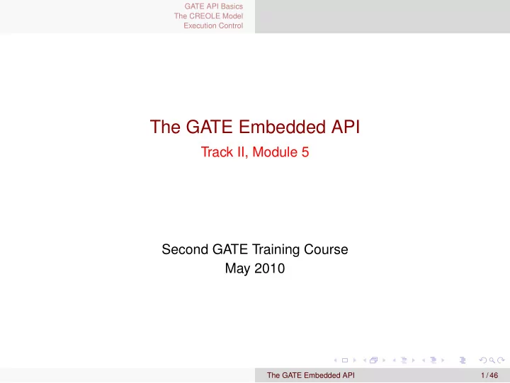 the gate embedded api