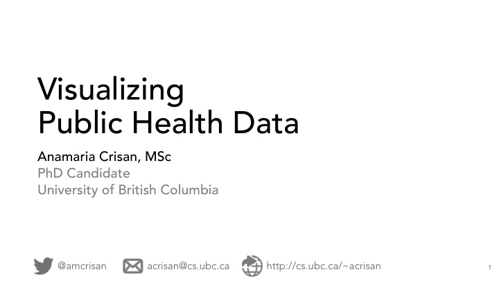 visualizing public health data