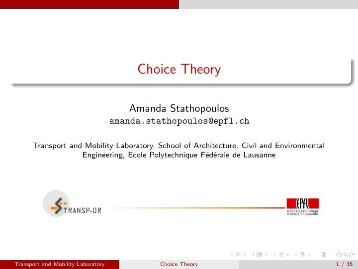 choice theory