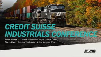 IN  INDUSTRIALS  DUSTRIALS CO  CONFERENCE  NFERENCE Mark R. George | Executive Vice President &amp;