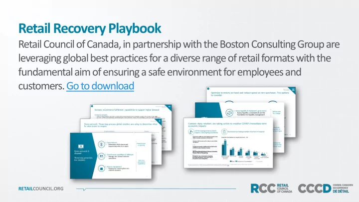 retail recovery playbook